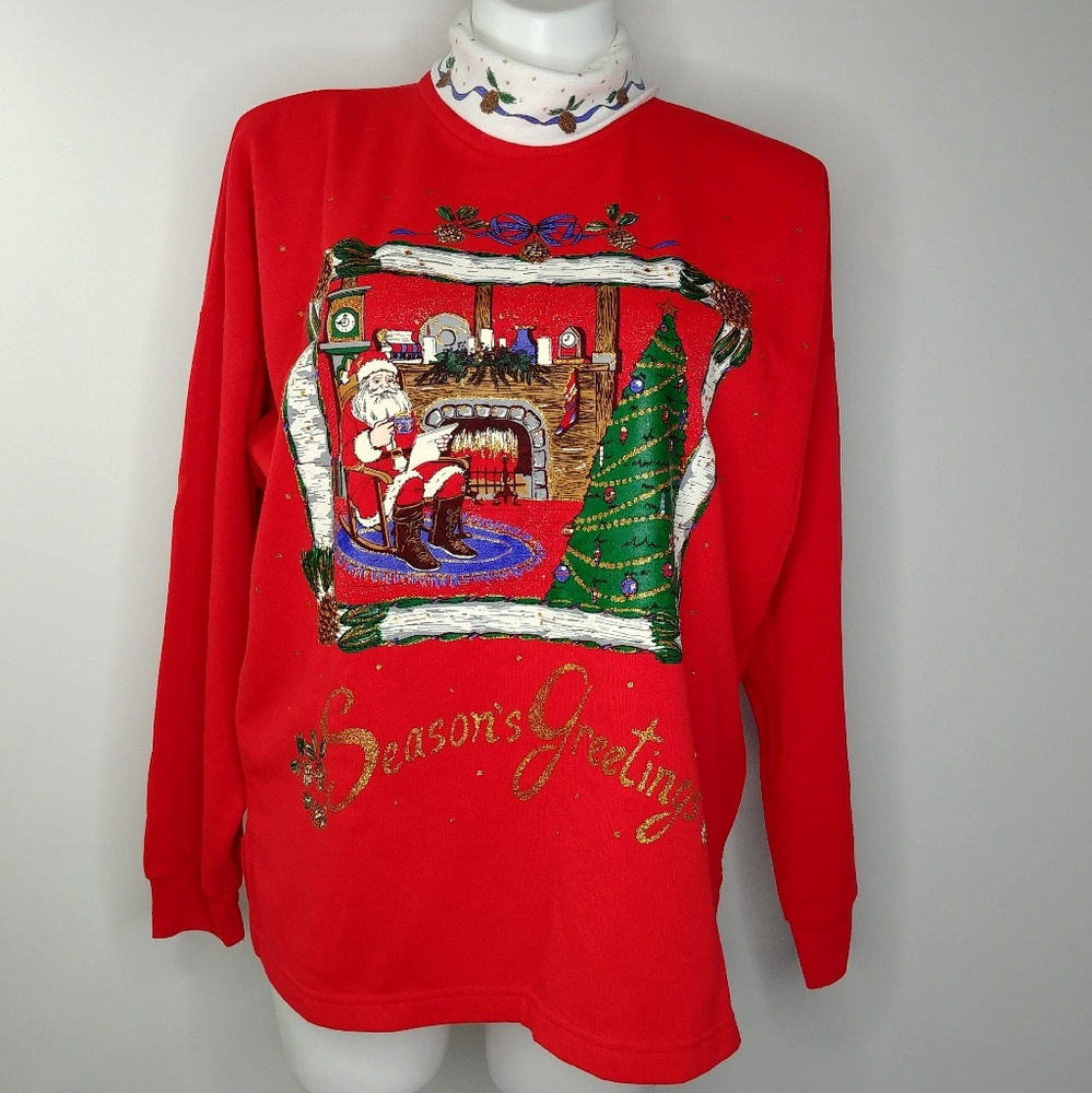 Holiday Time Season's Greetings Cmas Sweat Shirt